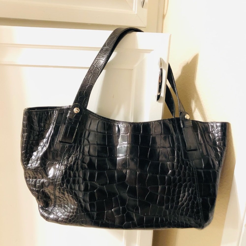 Furla Vintage Crocodile Leather Tote Bag